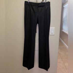 Theory wide leg trousers, black with subtle woven sheen size 2